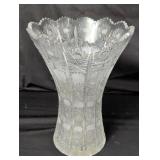 Hand cut Bohemian crystal vase