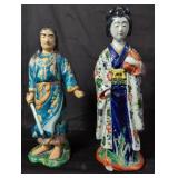 Pair of Asian porcelain figurines