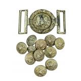 Civil War two-piece belt buckle