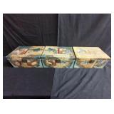 Group of vintage Asian storage boxes