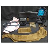 Group of handbags and Schlesinger attache