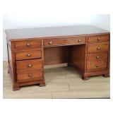 Sligh leather top executive desk
