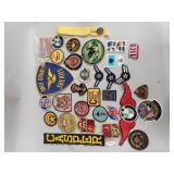 Group of vintage patches and stickers