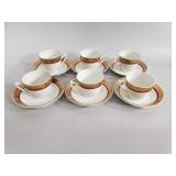 12pc Chodziez porcelain teacups and saucers