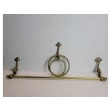 Pair of vintage brass towel racks