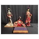 3 vintage Japanese dolls