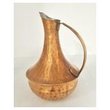 Vintage hammered copper pitcher