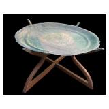 VTG mid-century modern Moroccan brass tray table