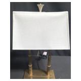 Contemporary brass and metal lamp