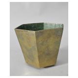 Vintage octagonal brass planter/vase