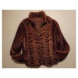 Vintage faux mink fur Alpine Studios zip up jacket