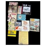 Lot of vintage motorcycle books & owners manuals