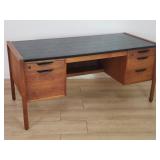 Jens Risom Mid-century walnut executive desk