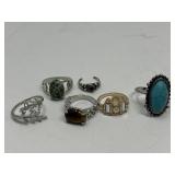 Group of rings with stones