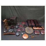 Group of Asian wood stands