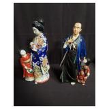Pair of Japanese porcelain figurines