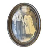 Antique oval framed photo