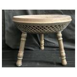 Vintage middle eastern style brass foot stool