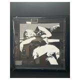 Framed mixed media print of Marilyn Monroe and