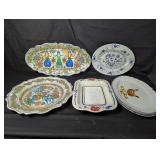 Group of ironstone ceramic trays as is