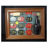 Vintage framed roulette game display