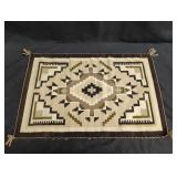 Handwoven Native American wool rug