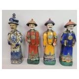Four vintage Chinese Qing Dynasty style emperors