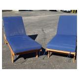 Pair of Safavieh adjustable lounge chairs