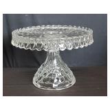 Vintage Fostoria American clear glass cake stand