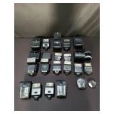 Vintage camera flashes