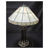 Tiffany style slag glass table lamp