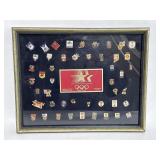 Framed LA Olympic pins 1980 limited edition
