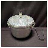 Vintage hand hammered aluminum ice bucket