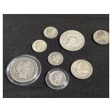 Group of vintage silver coins