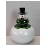 Swarovski Christmas snowman figural jar