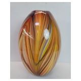 Murano style hand blown art glass vase with