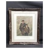 Framed antique W. Wellstood Engraving