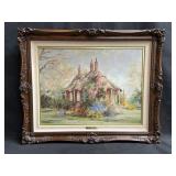 Pen signed Marley Bell lithograph on canvas