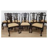 8 contemporary chippendale-style dining chairs