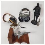 Vintage helicopter pilot muffs, soldier