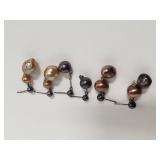 Sterling silver and pearl earrings