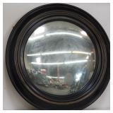 Vintage ebonized round wall mirror