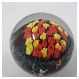 Signed art glass paperweight