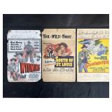 Three 75 year old western film posters for for