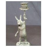 Brass rabbit candlestick