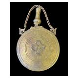 Antique brass powder flask
