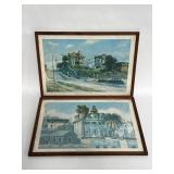 2 frame prints of historical LA painter A. Von