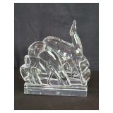 Baccarat crystal gazelles figure.
