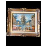 Framed signed oil painting on canvas