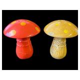 Pair of vintage mushroom salt & pepper shakers